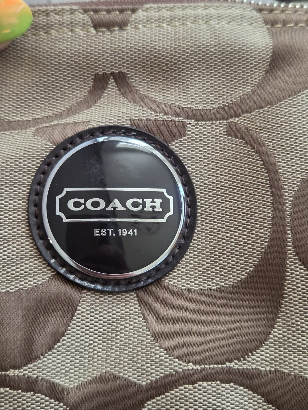 Coach F17434 Signature Stripe Hobo Shoulder Bag, Larger Size With Hang Tag - Picture 7 of 13